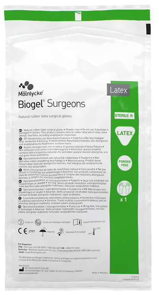 Biogel Surgeons leikkauskäsine suorasorminen 6,5