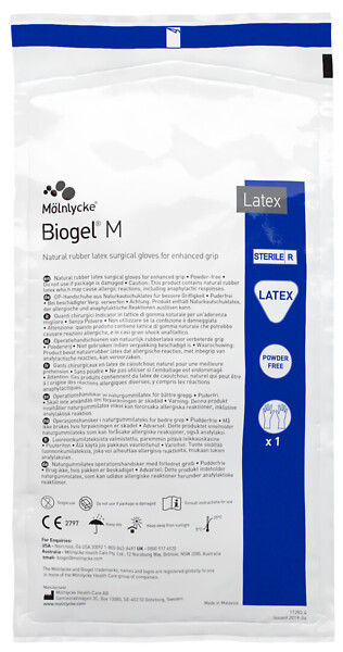Biogel M -leikkauskäsine lateksi erikoiskäsitelty pinta 6,0