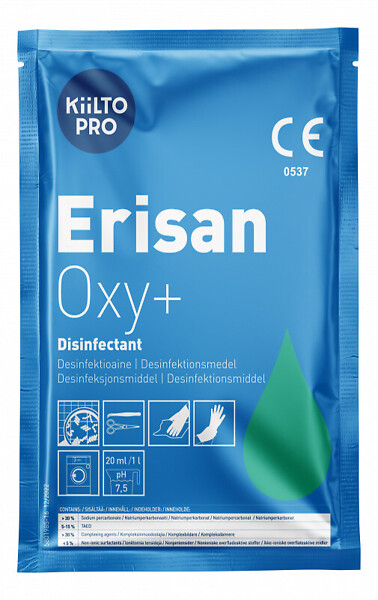 Kiilto Pro Erisan Oxy+ desinfektioainejauhe annospussi 50 g