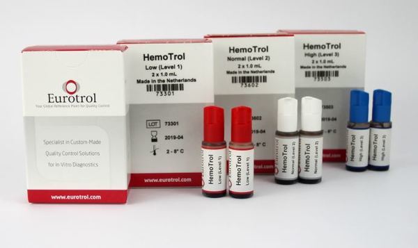 Kontroll hemocue hb hemotrol normal kylvara 2x1ml nivå: ~ 120g/l