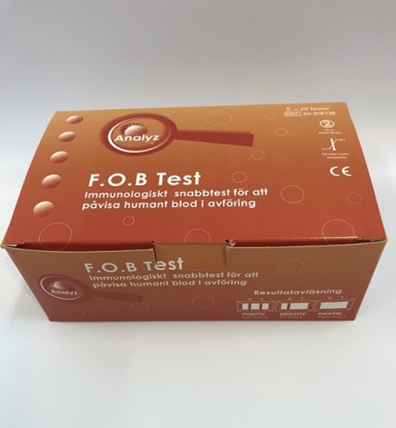 Analyz fob kassett 20 test/förpackning