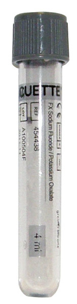 Vakuumrör vacuette na-fl k-oxa 5/4ml grå dragkork transp