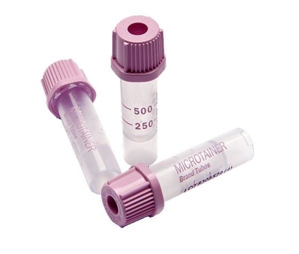 Microtainer kapillärrör k2-edta 0,25-0,5ml lila microgard transp