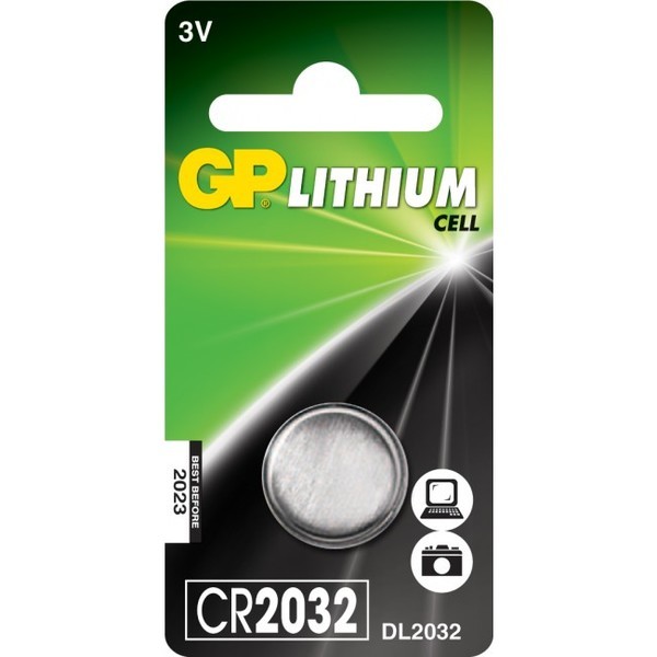 Batteri 3V GP CR2032 1-pack/blister knappcell