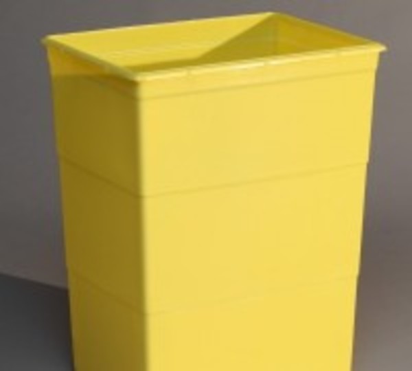 Riskavfallsbox San Sac gul 50l polypropen utan lock
