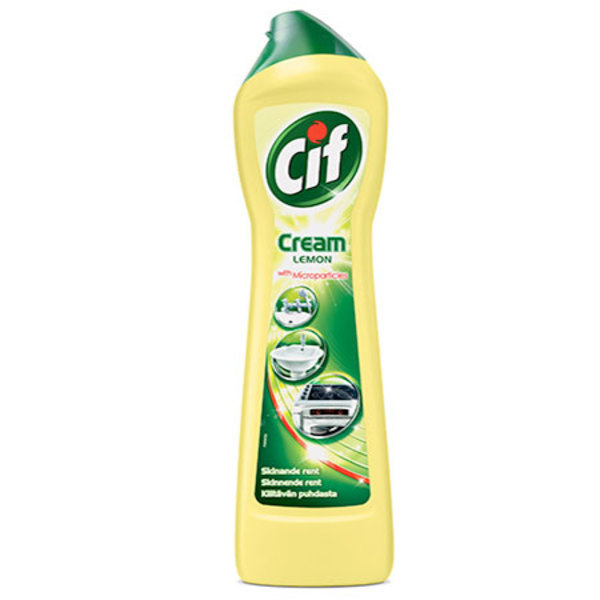 Skurmedel Cif Cream lemon 500ml parfymerad pH 11