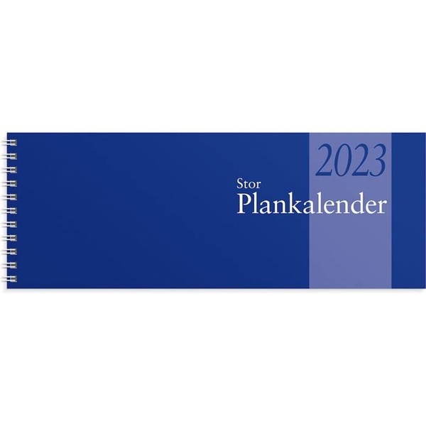 Stor plankalender 8-18 2023 510x95mm spiralbunden