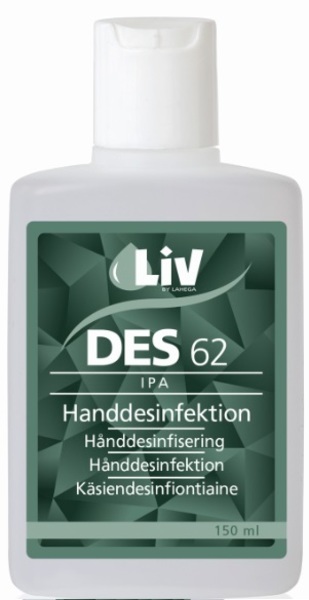 Handdesinfektion LIV 62 IPA 150ml flaska