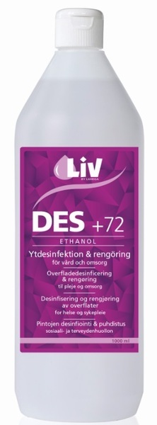 Ytdesinfektion LIV +72 1l etanol/tensid