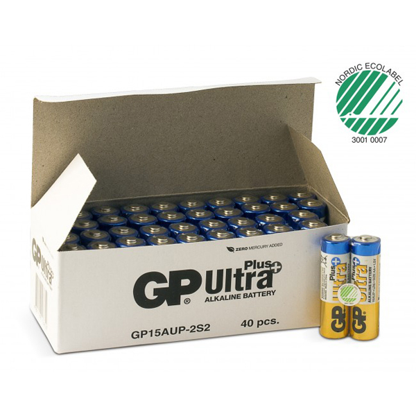 Batteri alkaline GP Ultra Plus AA 1,5V LR6