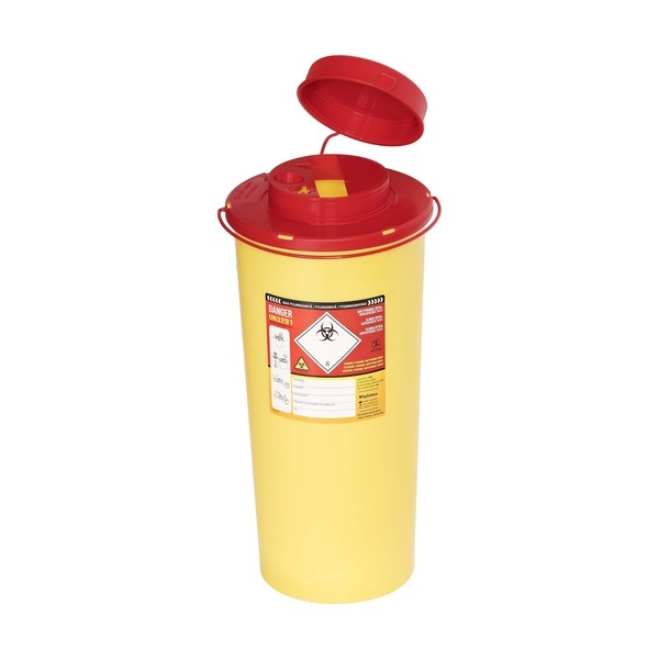 Kanylburk Safebox 3,5l plast gul un-etikett