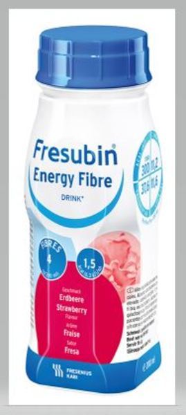 Fresubin Energy Fibre Drink Jordgubb 4x200ml Vnr 210368