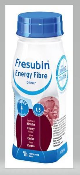 Fresubin Energy Fibre Drink Körsbär 4x200ml Vnr 825498
