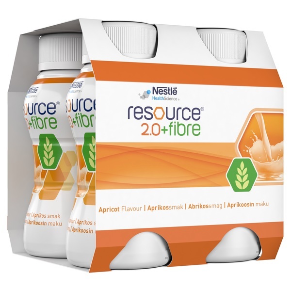 Resource 2.0+Fibre Aprikos 4x200ml Vnr 203575