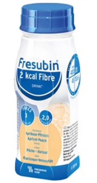 Fresubin 2 Kcal Fibre Drink Aprikos /Persika 4x200ml Vnr 828262