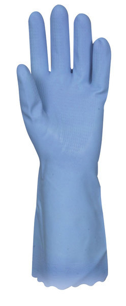Rengöringshandske Family S blå vinyl längd 30cm