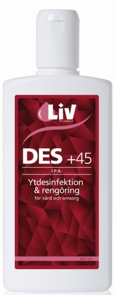 Ytdesinfektion LIV +45 300ml innehåller tensid