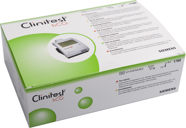 Clinitest hcg 25miu/ml 25test/kit graviditetstest för clinitek status