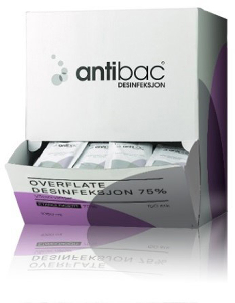 Ytdesinfektion servett Antibac 75% mindre ytor 17x22cm styckpack