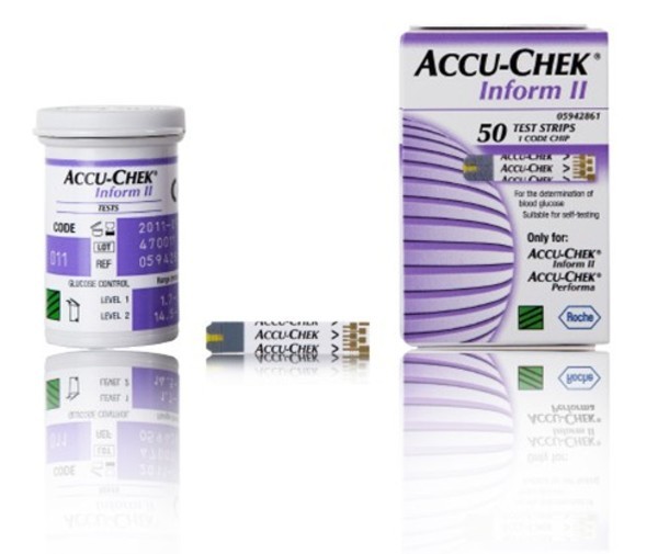 Accu-Chek Inform 2 Glucos Stickor 50st/Frp Vf Batchstyrda Kunder