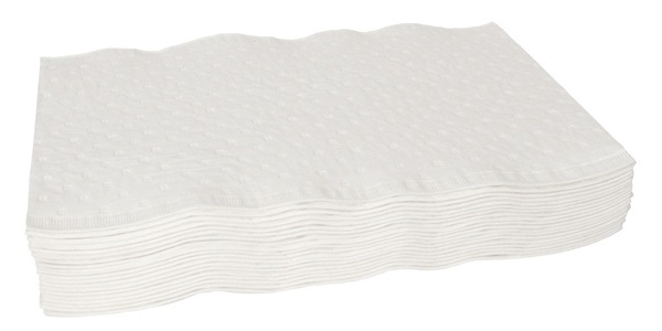 Tvättlapp tissue 3-lags 19x19cm 100% nyfiber vit plan Svanenmärkt