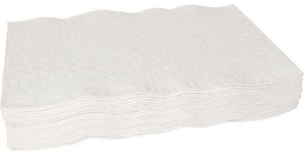 Tvättlapp tissue 3-lags 19x26cm 100% nyfiber vit plan Svanenmärkt