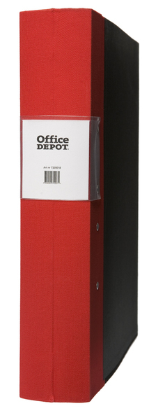 Gaffelpärm Office Depot A4 röd miljövänlig trärygg 60mm