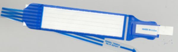 Id-band Safeguard blå 90x23mm PE vuxen låstejp direkttryck