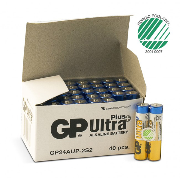 Batteri alkaline GP Ultra Plus AAA 1,5V LR03