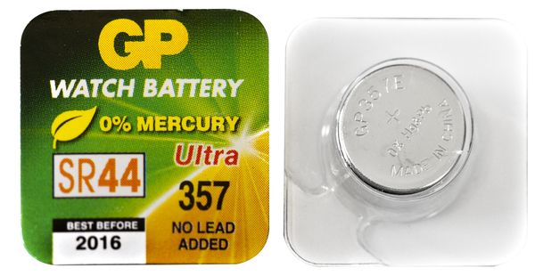 Batteri 1,5V GP watch SR44W 1-pack/blister knappcell