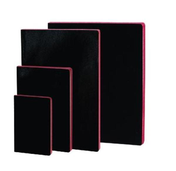 Vaxduksbok A7 linjerad svart anteckningsbok 48st blad
