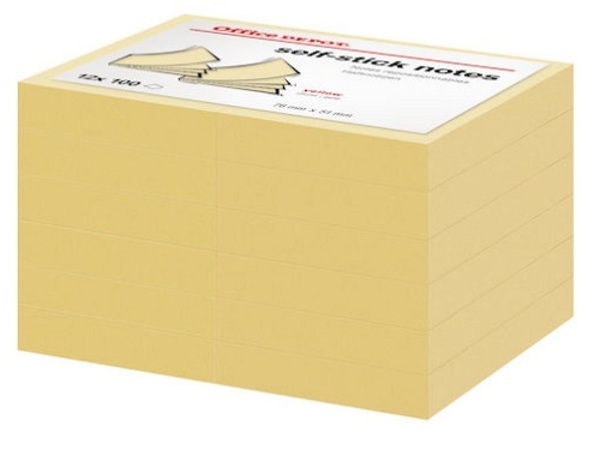Notes Office Depot gul 51x76mm 100 blad