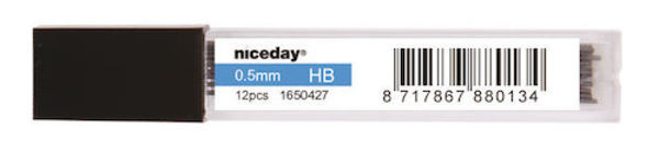 Blyertsstift Niceday 0,5mm hårdhet HB 12st/tub