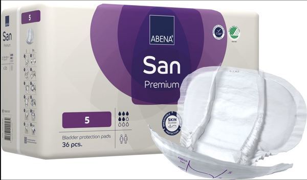 Inko skydd Abena San Premium 5. 28x54cm, ABS ISO 1263ml, Svanenmärkt