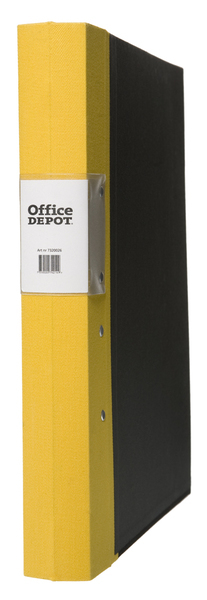 Gaffelpärm Office Depot A4 gul miljövänlig trärygg 40mm