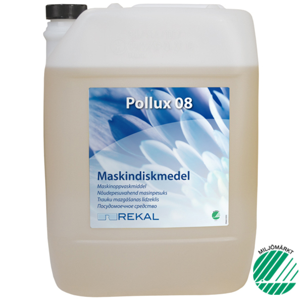 Maskindisk Pollux 08 flytande 10l pH 14 Svanenmärkt