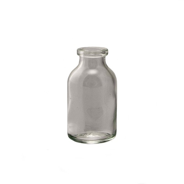 Injektionsflaska glas 20ml, typ 1, Klar glas, Hals/öppning 22mm