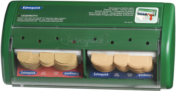 Plåsterautomat Salvequick med plast- & textilplåster