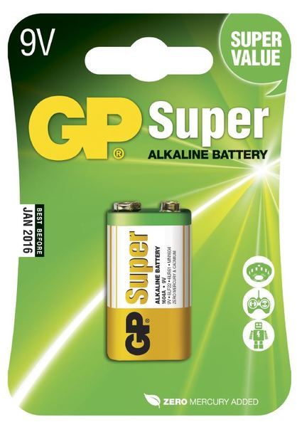 Batteri 9V GP Ultra 6LF22 1-pack/blister Svanenmärkt