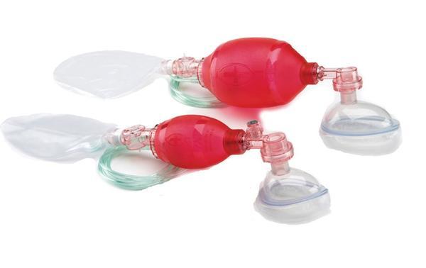 Andningsballong 470ml Barn Kompl M Mask, Röd Smartbag