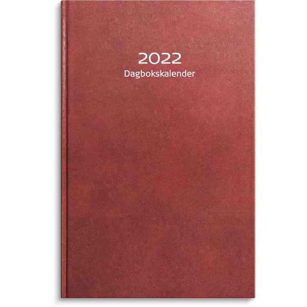 Dagbokskalender Röd 2022 150x230mm Inbunden