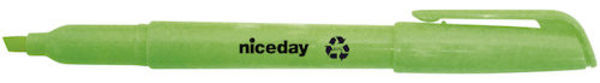 Överstrykningspenna Niceday grön miljövänlig sned spets