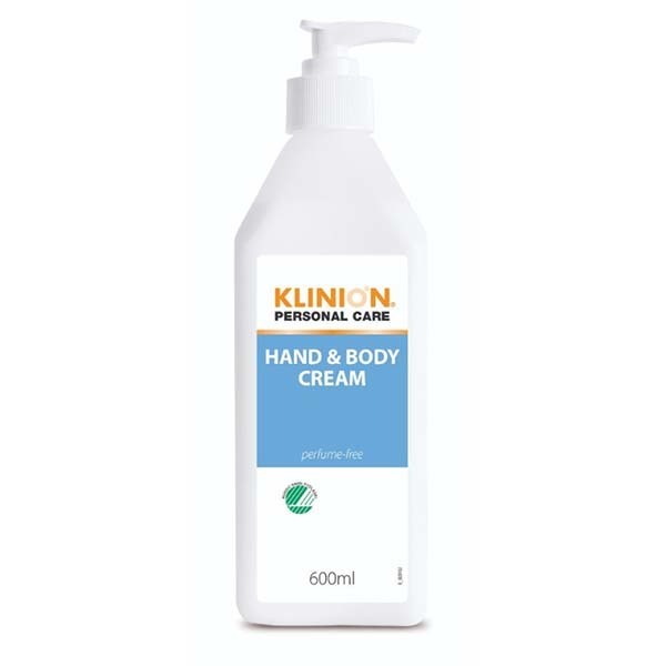 Hand & hudkräm Klinion 600ml pump pH 4,5 oparfymerad Svanenmärkt