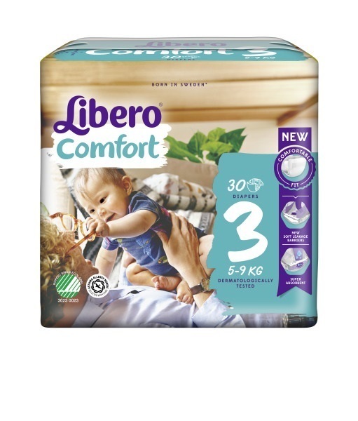 Blöja Libero Comfort 3 5-9kg. Svanenmärkt