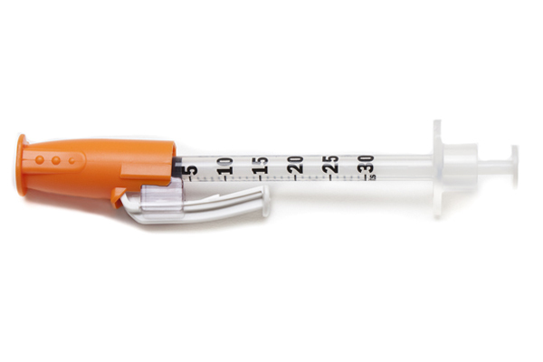 Insulinspruta Safetyglide 0,3ml 31g med stickskydd 8mm