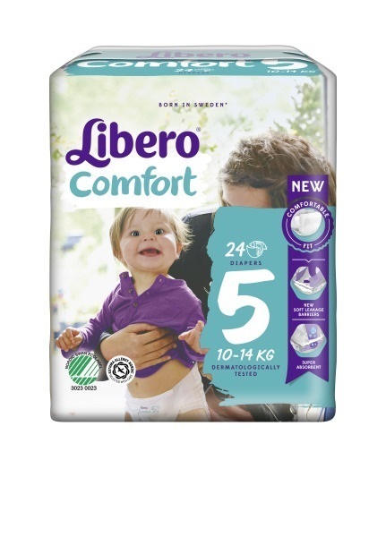 Blöja Libero Comfort 5 10-14kg. Svanenmärkt