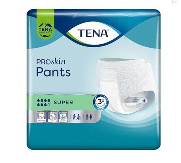 Inko skydd Tena Pants Super XL. Höft 120-160cm, ABS ISO 1968ml
