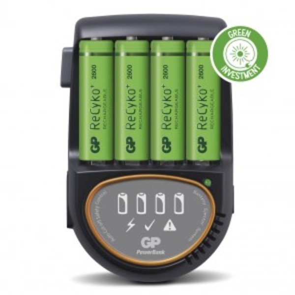 Batteriladdare Gp Recyko H500 Laddar 1-4st Aa/Aaa Laddtid 4h