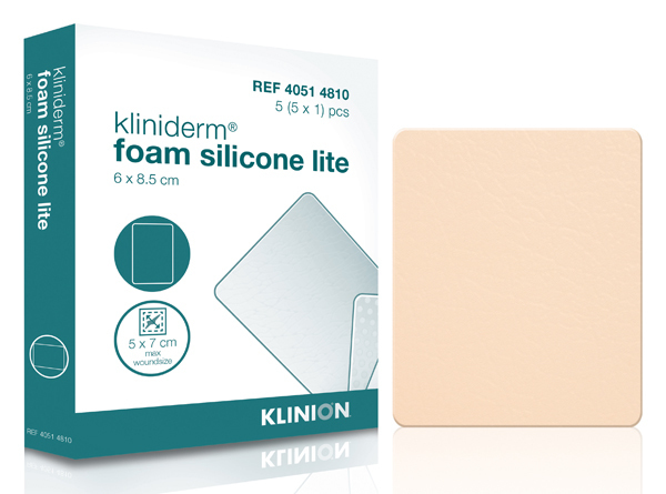 Kliniderm Foam Silicone Lite 6X8,5Cm Steril