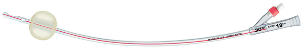 Urinkateter Soft Simplastic CH18 42cm Couv 30ml PVC + latex balloon